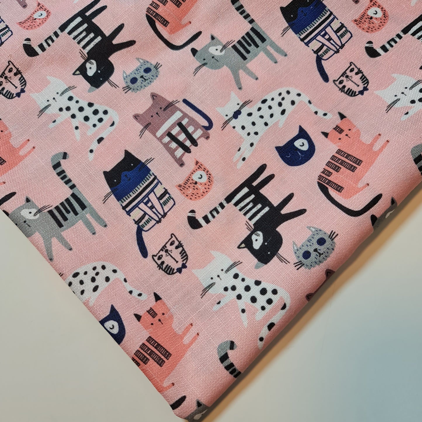 Cat Pattern Kitty Party Print Polycotton Fabric 58" Dress Craft Quilting Costume Material By The Meter