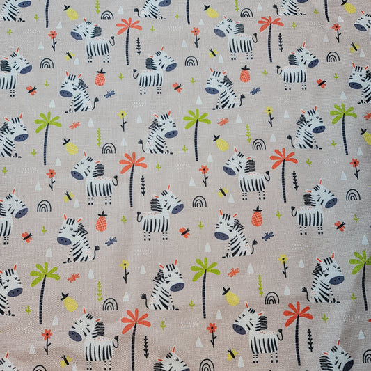 Zebra Print Polycotton Fabric 58" Dress Craft Quilting Costume Material By The Meter