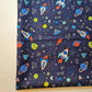 Navy Galaxy & Solar System Print Polycotton Fabric 58" Dress Craft Quilting Costume Material By The Meter