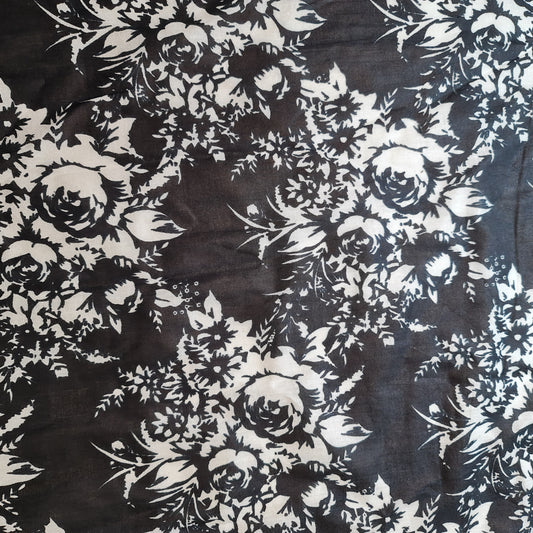 Black Roses 100% Cotton Lawn Fabric Craft Quilting Patchwork Material By Meter 44"