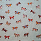 Mint Galloping Horses Print Polycotton Fabric 58" Dress Craft Quilting Costume Material By The Meter