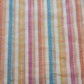 White 100% Cotton Linen Fabric Lurex Stripe Dress Craft Quilting Material 44" Wide By The  Meter