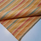 Orange 100% Cotton Linen Fabric Lurex Stripe Dress Craft Quilting Material 44" Wide By The  Meter