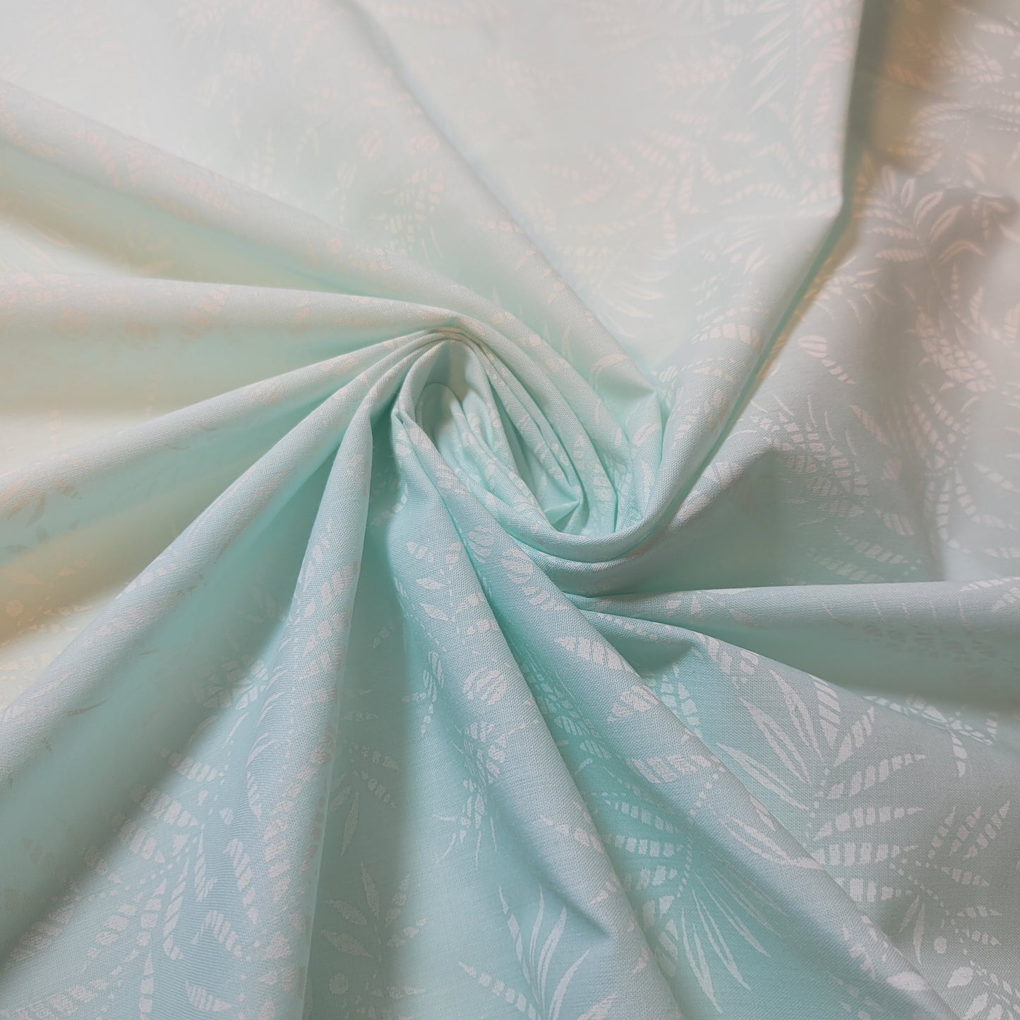 Mint Floral 100% Cotton Vintage Material Novelty Floral Dress Craft Quilting Fabric 44" By The Meter