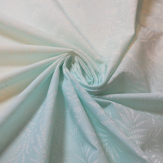 Blaugrünes Blumenmuster, 100 % Baumwolle, Vintage-Material, neuartiger Blumenstoff für Kleider, Bastelarbeiten, Quiltstoff, 111,8 cm