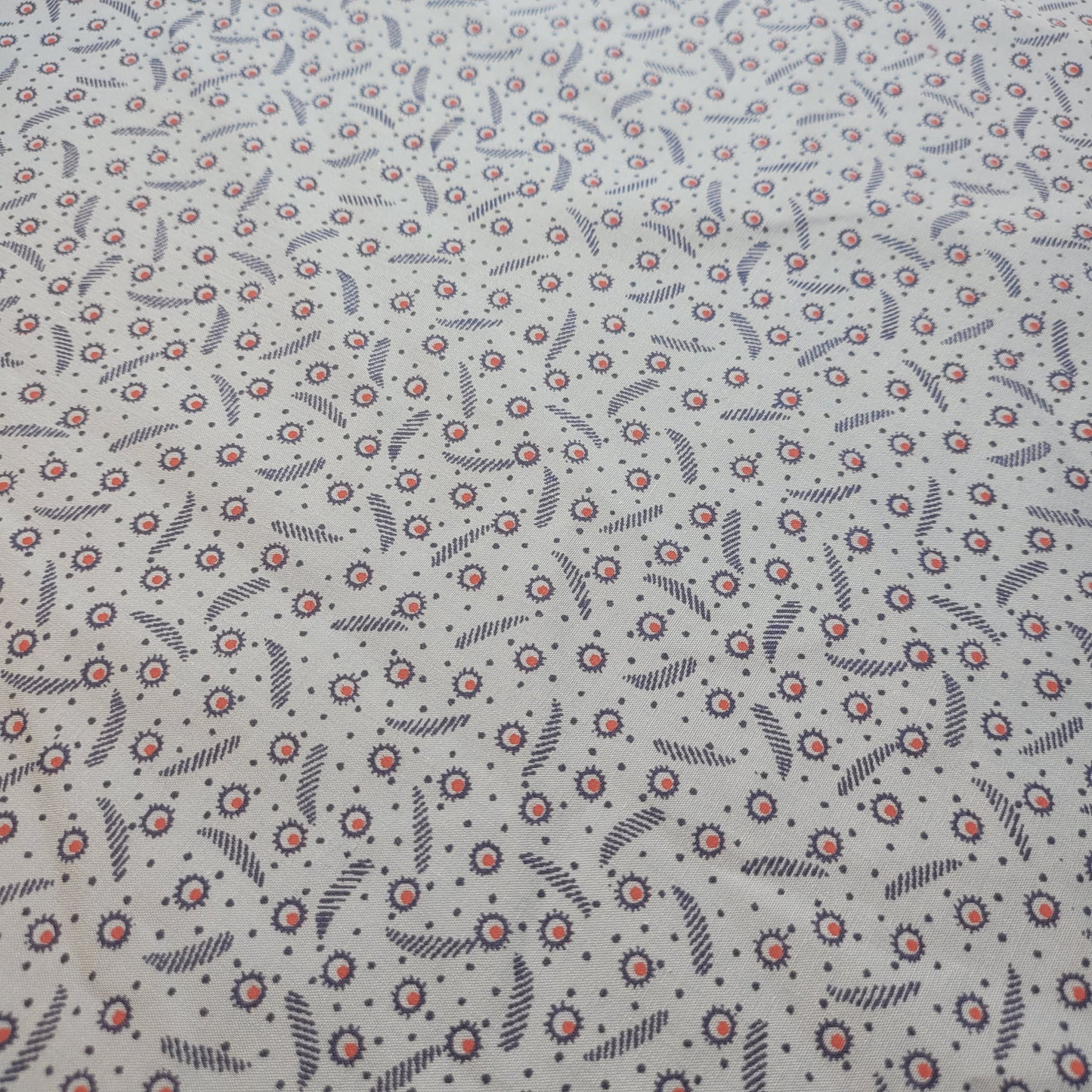 Blue Floral 100% Cotton Vintage Material Novelty Floral Dress Craft Quilting Fabric 44" By The Meter