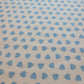 Blue Hearts 100% Cotton Vintage Material Novelty Floral Dress Craft Quilting Fabric 44" By The Meter