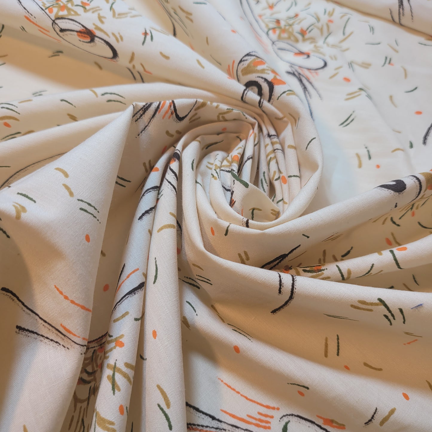 Blaugrünes Blumenmuster, 100 % Baumwolle, Vintage-Material, neuartiger Blumenstoff für Kleider, Bastelarbeiten, Quiltstoff, 111,8 cm