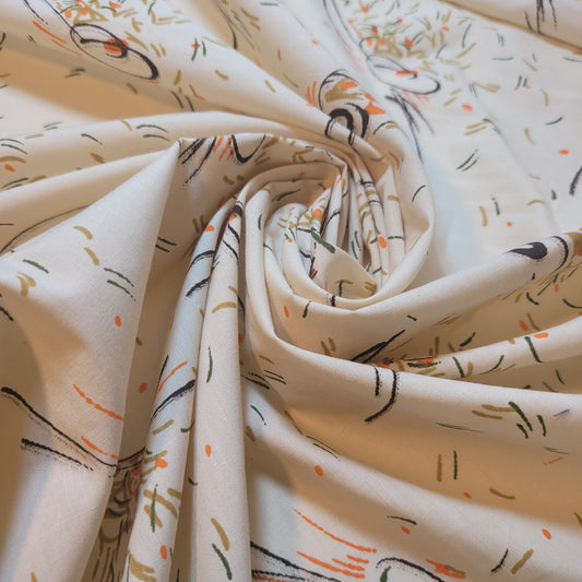 Blaugrünes Blumenmuster, 100 % Baumwolle, Vintage-Material, neuartiger Blumenstoff für Kleider, Bastelarbeiten, Quiltstoff, 111,8 cm