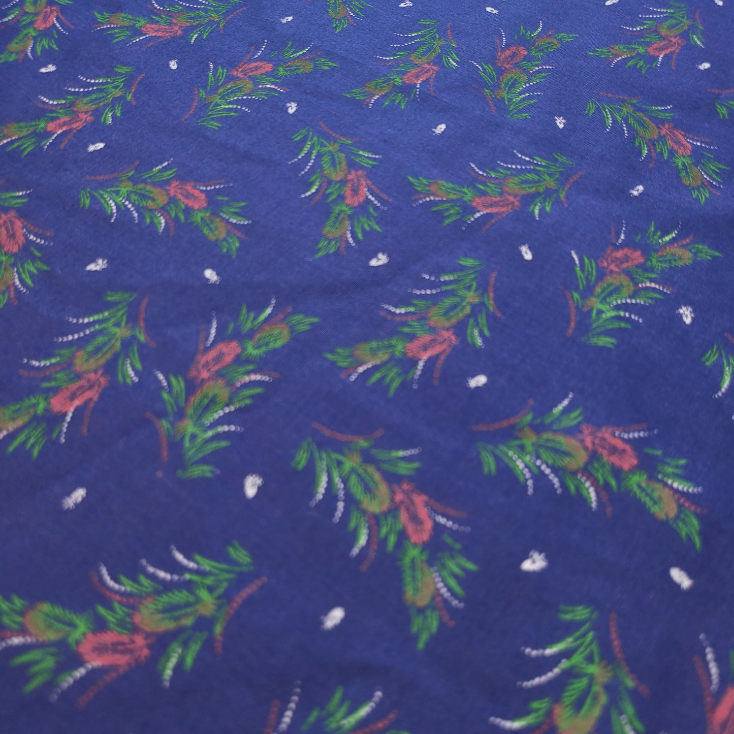 Blue Floral 100% Cotton Vintage Material Novelty Floral Dress Craft Quilting Fabric 44" By The Meter