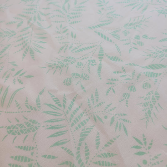 Blaugrünes Blumenmuster, 100 % Baumwolle, Vintage-Material, neuartiger Blumenstoff für Kleider, Bastelarbeiten, Quiltstoff, 111,8 cm