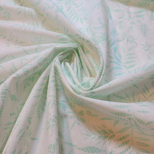 Blaugrünes Blumenmuster, 100 % Baumwolle, Vintage-Material, neuartiger Blumenstoff für Kleider, Bastelarbeiten, Quiltstoff, 111,8 cm