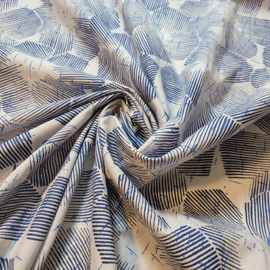 Blaugrünes Blumenmuster, 100 % Baumwolle, Vintage-Material, neuartiger Blumenstoff für Kleider, Bastelarbeiten, Quiltstoff, 111,8 cm