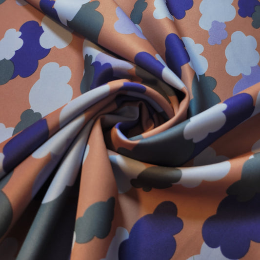 Abstract Cloud Pattern Scuba Crepe Fabric – Soft, Stretchy & Stylish 58" By Meter