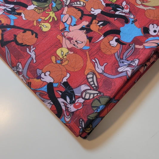 Looney Tunes Space Jam Cotton Baby Grow Fabric – 58" Wide (Sold by the Meter)