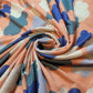 Cotton Jersey Cloud Print Fabric – Peach Background, 58" Wide (Sold by the Meter)