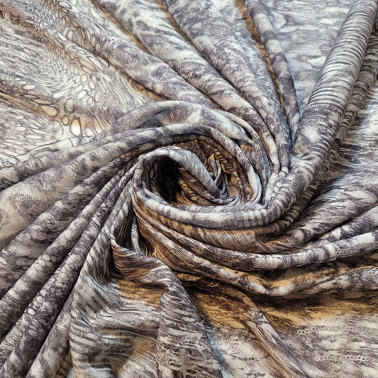 Abstract Animal Print Cotton Jersey Fabric – Neutral Grey Tones, 58" Wide (Sold by the Meter)