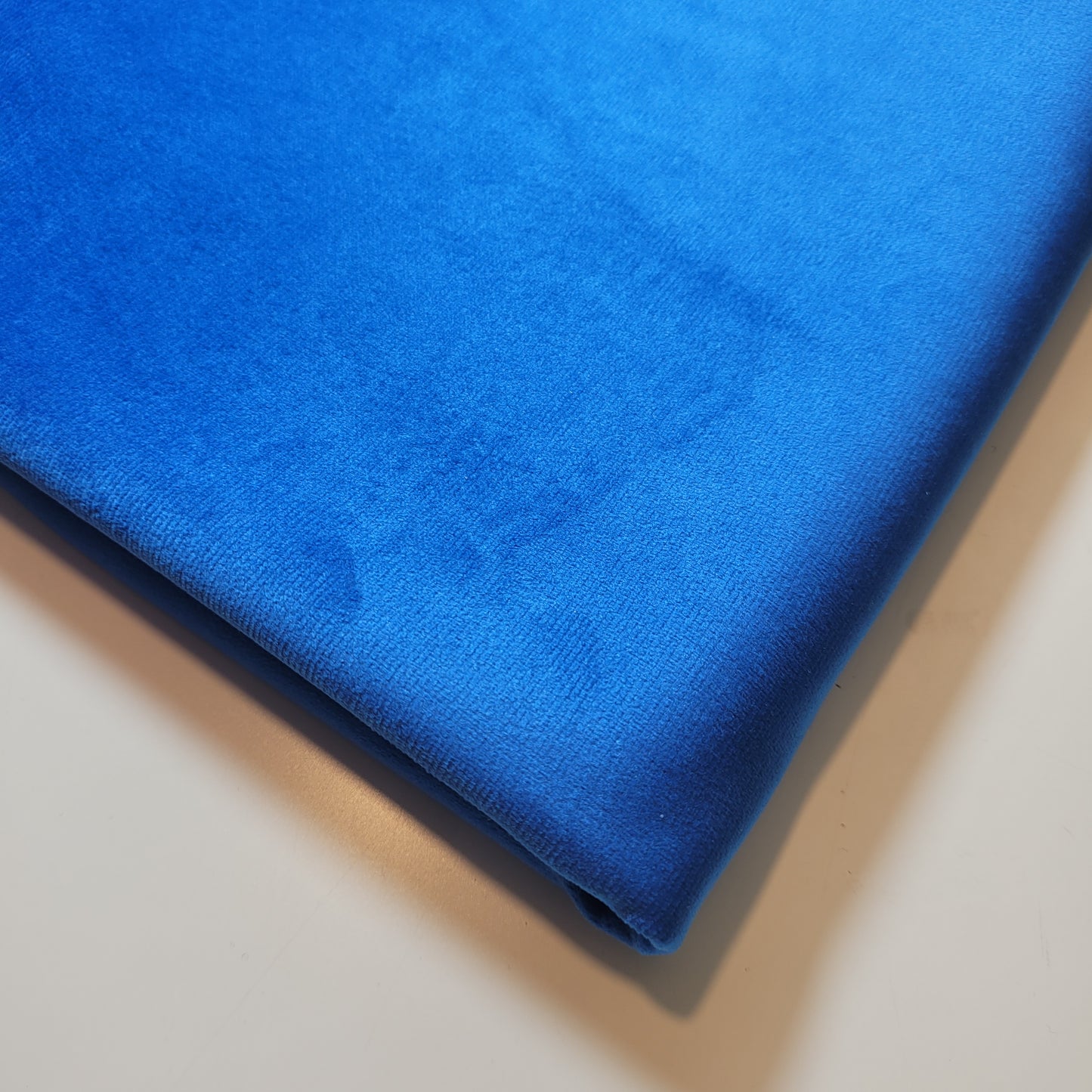 Royal Blue Plush Plain Velvet Fabric 58” Wide – Upholstery, Curtains & Cushions | By the Meter | I Need Fabrics UK