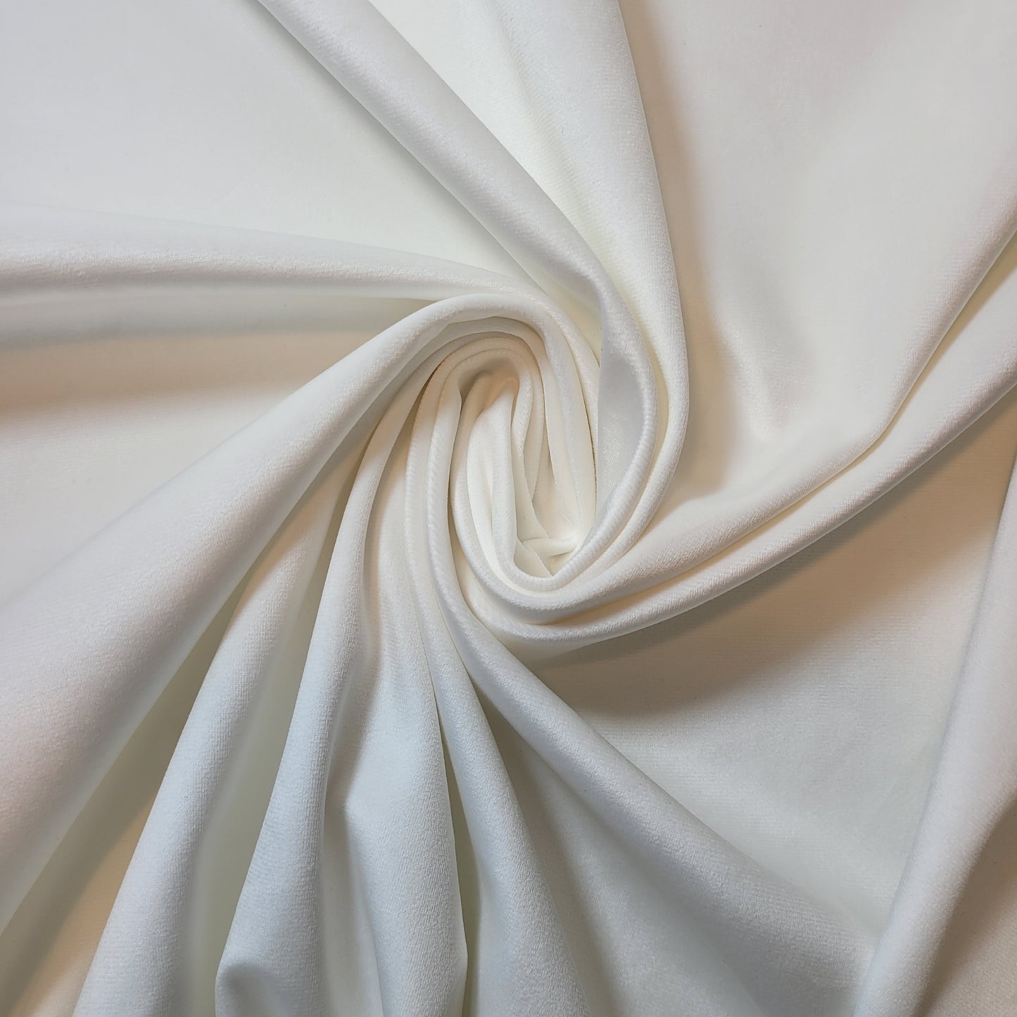 Off White Plush Plain Velvet Fabric 58” Wide – Upholstery, Curtains & Cushions | By the Meter | I Need Fabrics UK