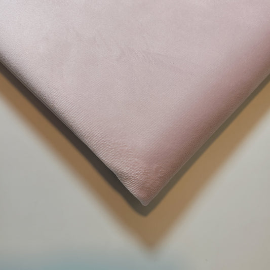 Pale Pink Plush Plain Velvet Fabric 58” Wide – Upholstery, Curtains & Cushions | By the Meter | I Need Fabrics UK