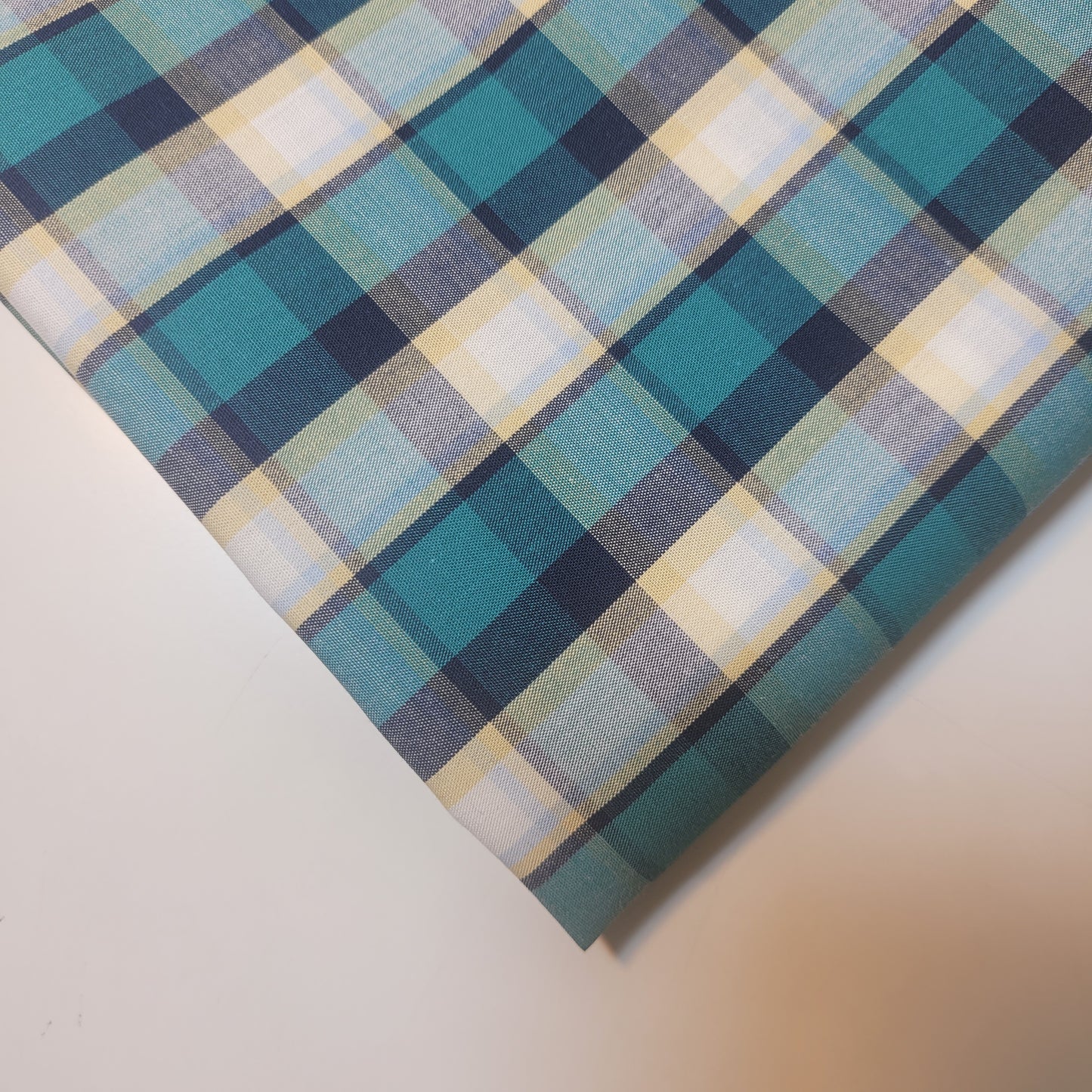 Jade Ivory Tartan Check Plaid Viscose Fabric 58" Wide – By the Meter, Dress, Craft & Costume Material