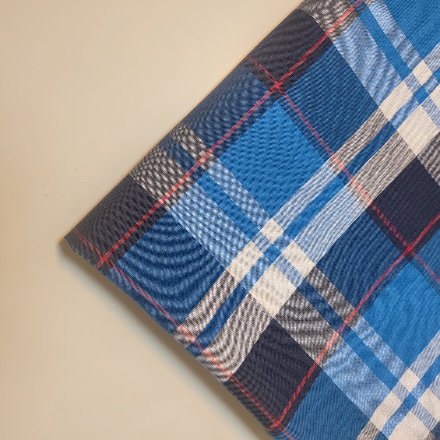 Royal Navy Tartan Check Plaid Viscose Fabric 58" Wide – By the Meter, Dress, Craft & Costume Material