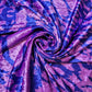 Purple Splash Print Crush Velour Velvet Fabric 58" Wide – By the Meter, Dress, Upholstery & Craft Material