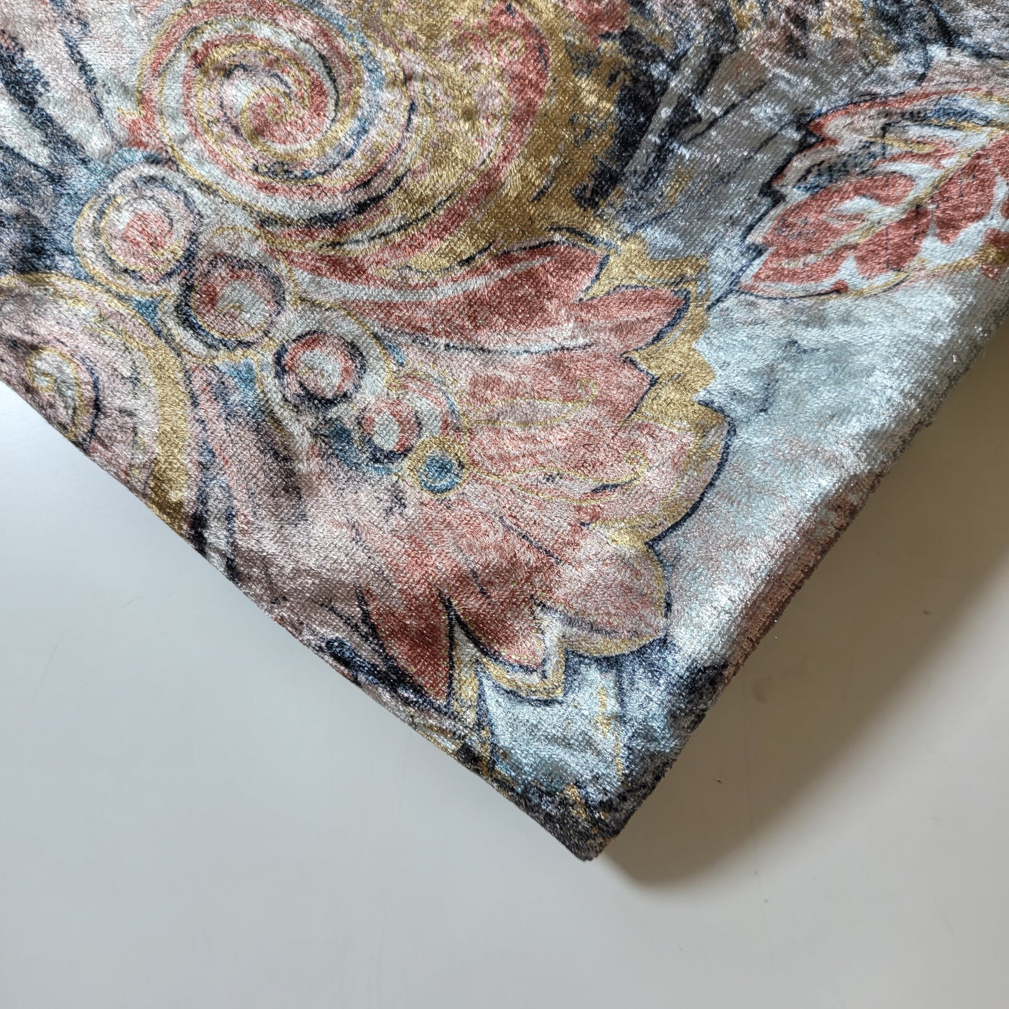 Sage Mandala Print Crush Velour Velvet Fabric 58" Wide – By the Meter, Dress, Upholstery & Craft Material