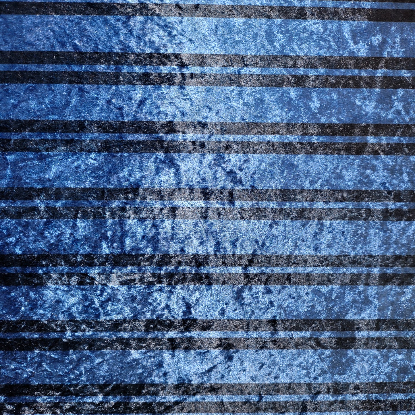 Blue Striped Crush Velour Velvet Fabric 58" Wide – By the Meter, Dress, Upholstery & Craft Material (Copy)