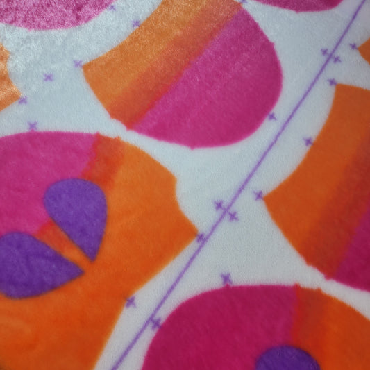 White Multi  Faux Fur Fabric Luxury Handle Short Pile Furry Soft Cuddly Material 58"