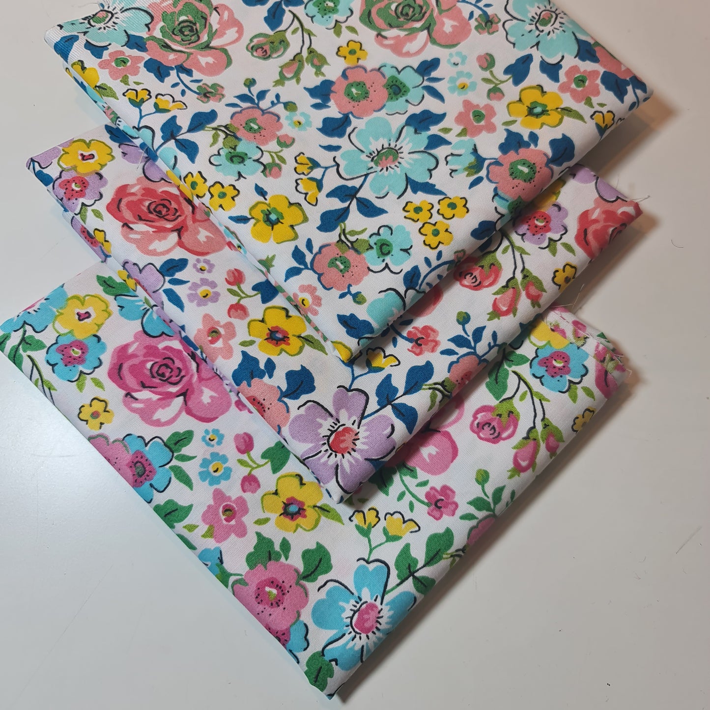 6 Stück Polycotton Polka Dot Craft 50x50cm Fat Quarters Material Patchwork, Quiltstoff