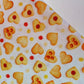 Deliciously Sweet 100% Cotton Fabric: Treats, Fruits & Macarons - 44” Wide for Quilting  (Biscuit Hearts)