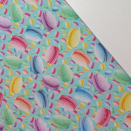 French Macrons 100% Cotton fabric Sweets Fruits, Treats & Macarons 44” wide perfect for Quilting, Crafts, Kidswear