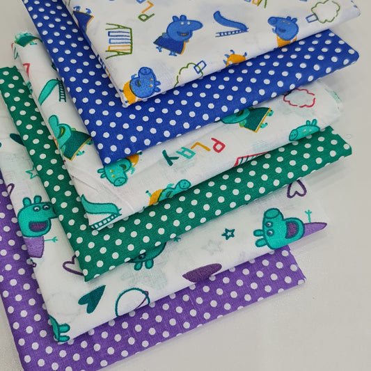 Viskose-Stoff mit indischem Boho-Druck, 6 Stück, Bündel, Fat Quarters, 50 x 50 cm, Quilting-Patchwork-Material