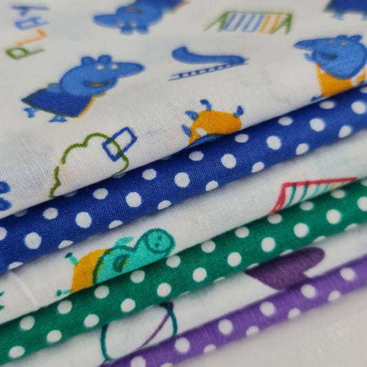 Viskose-Stoff mit indischem Boho-Druck, 6 Stück, Bündel, Fat Quarters, 50 x 50 cm, Quilting-Patchwork-Material