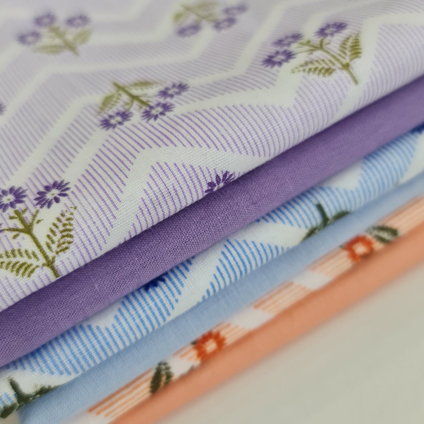 Viskose-Stoff mit indischem Boho-Druck, 6 Stück, Bündel, Fat Quarters, 50 x 50 cm, Quilting-Patchwork-Material