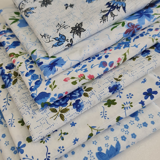 Viskose-Stoff mit indischem Boho-Druck, 6 Stück, Bündel, Fat Quarters, 50 x 50 cm, Quilting-Patchwork-Material