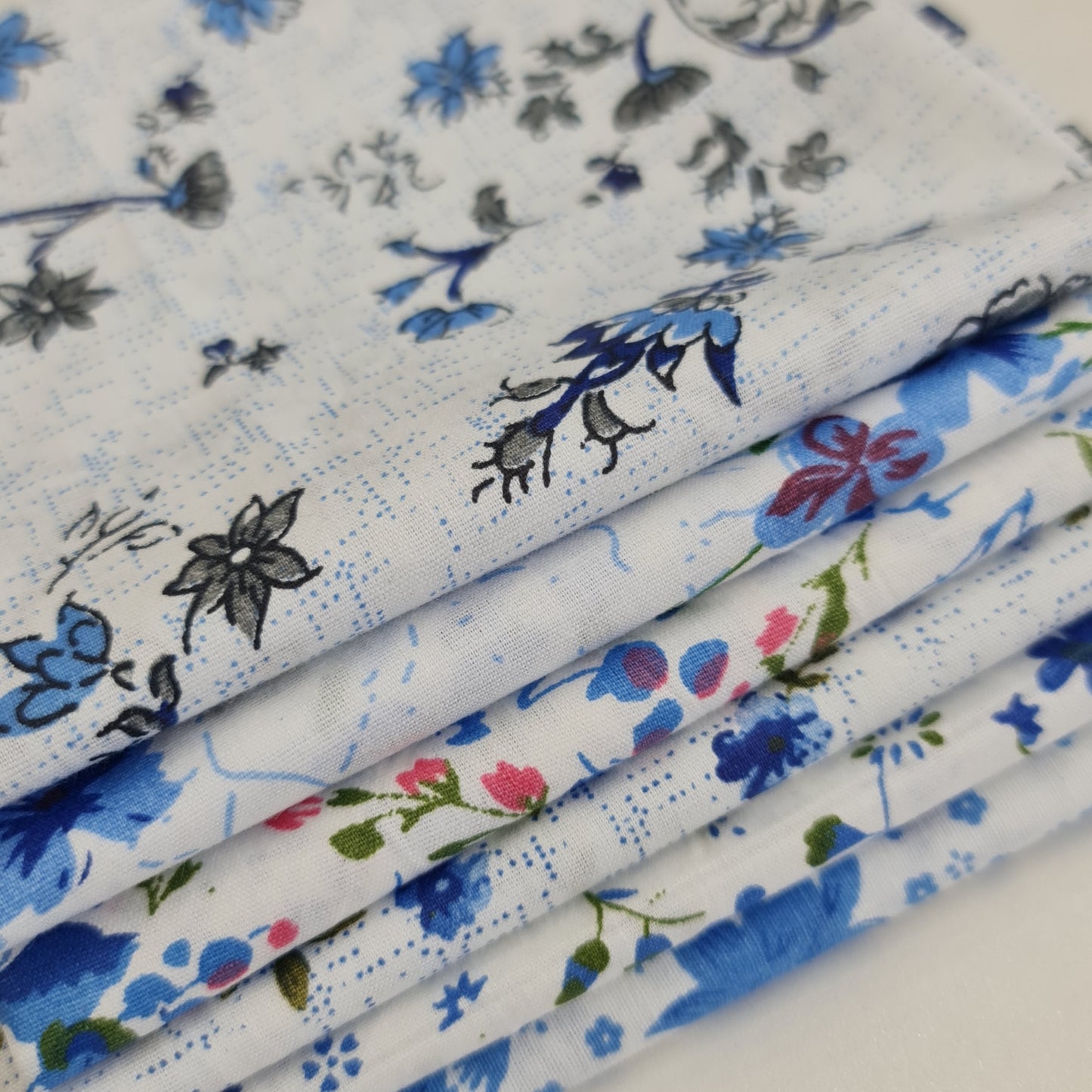 Viskose-Stoff mit indischem Boho-Druck, 6 Stück, Bündel, Fat Quarters, 50 x 50 cm, Quilting-Patchwork-Material