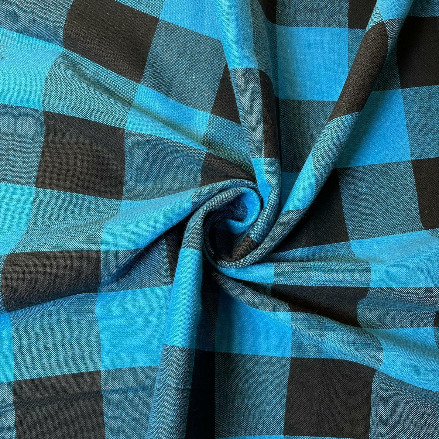 Premium 100 % Baumwolle Gingham 2" Khadi weicher Leinen Handwebstoff 42" Meterware