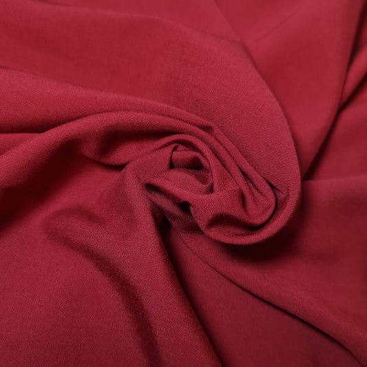 MAROON PLAIN VISCOSE CHALLIS FABRIC SOFT NON STRETCH DRESS CRAFT MATERIAL 58" BY METER