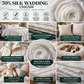 70% Silk Wadding 150GSM – 58" Wide Premium Soft Lightweight Quilt Batting for Quilting, Duvets, Garments & Crafts By The Metre