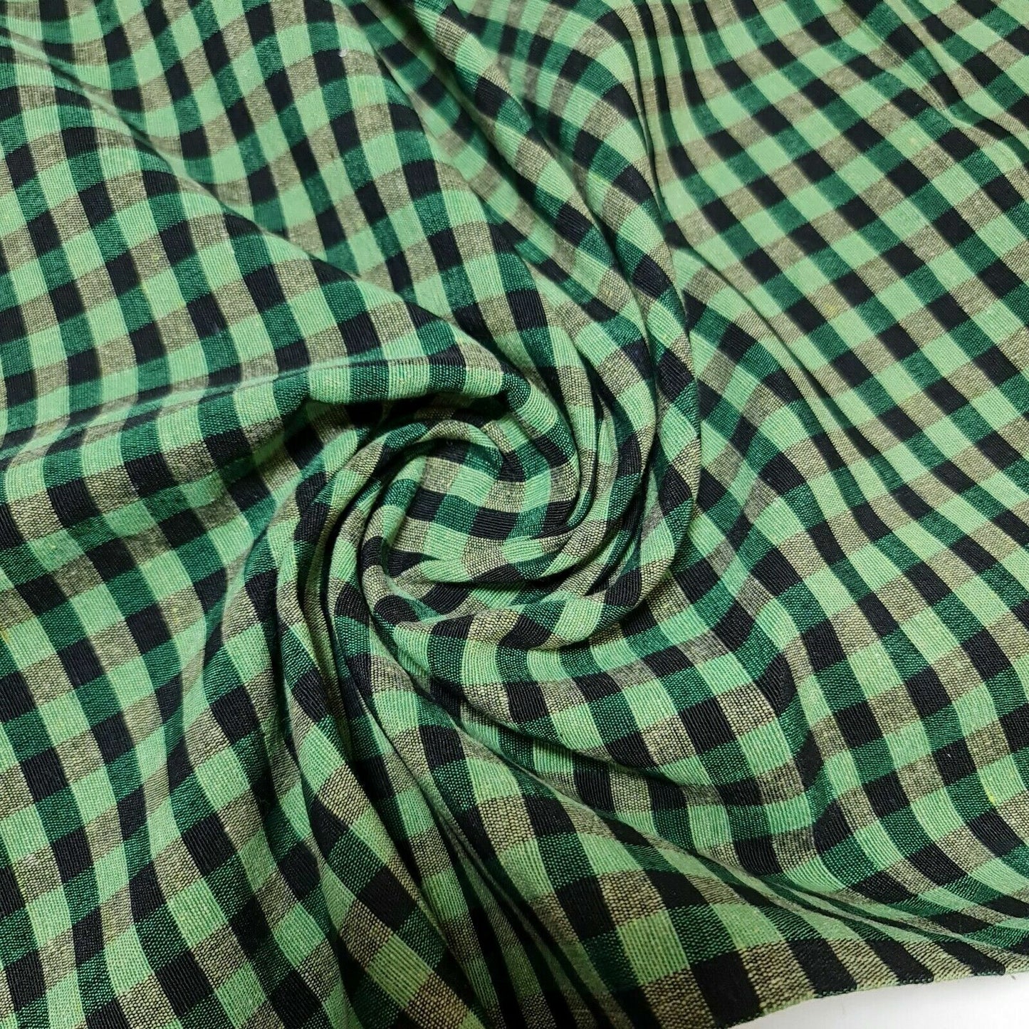 Premium 100 % Baumwolle Gingham 2" Khadi weicher Leinen Handwebstoff 42" Meterware