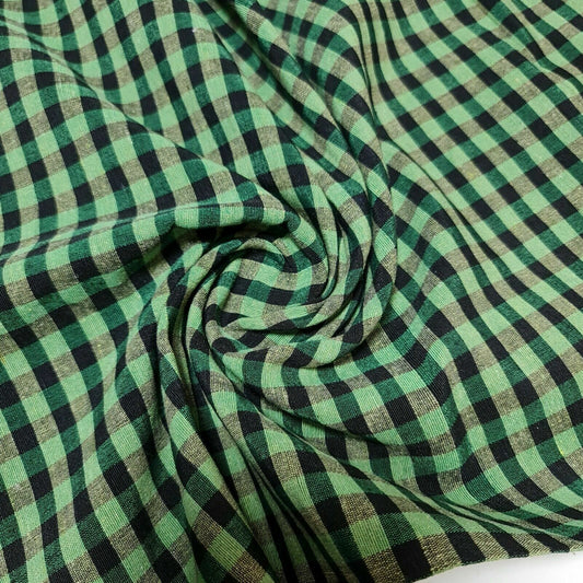 Premium 100 % Baumwolle Gingham 2" Khadi weicher Leinen Handwebstoff 42" Meterware