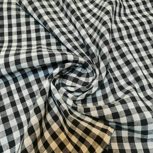 Premium 100 % Baumwolle Gingham 2" Khadi weicher Leinen Handwebstoff 42" Meterware