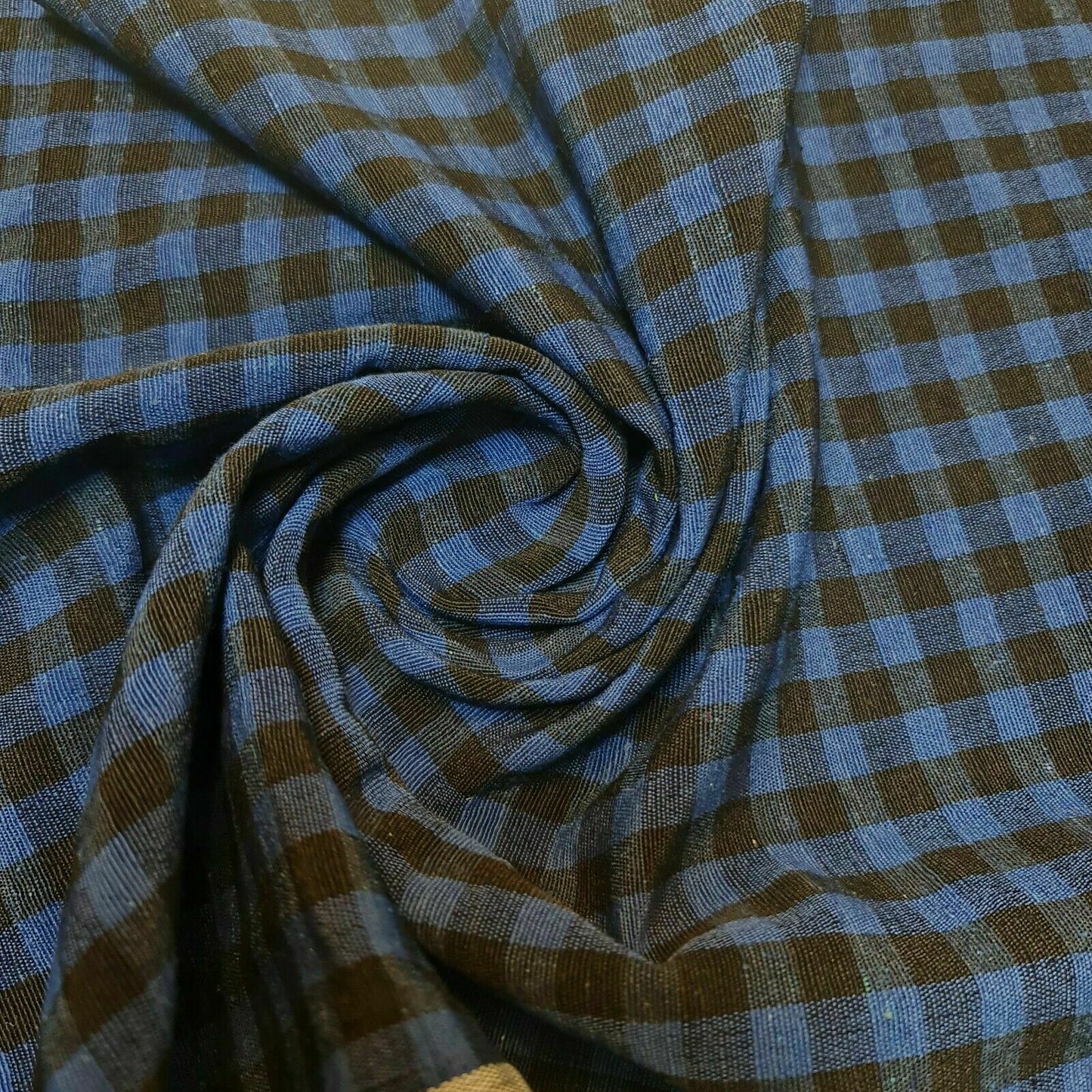 Premium 100 % Baumwolle Gingham 2" Khadi weicher Leinen Handwebstoff 42" Meterware