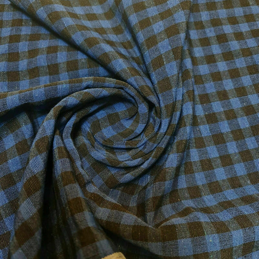 Premium 100 % Baumwolle Gingham 2" Khadi weicher Leinen Handwebstoff 42" Meterware