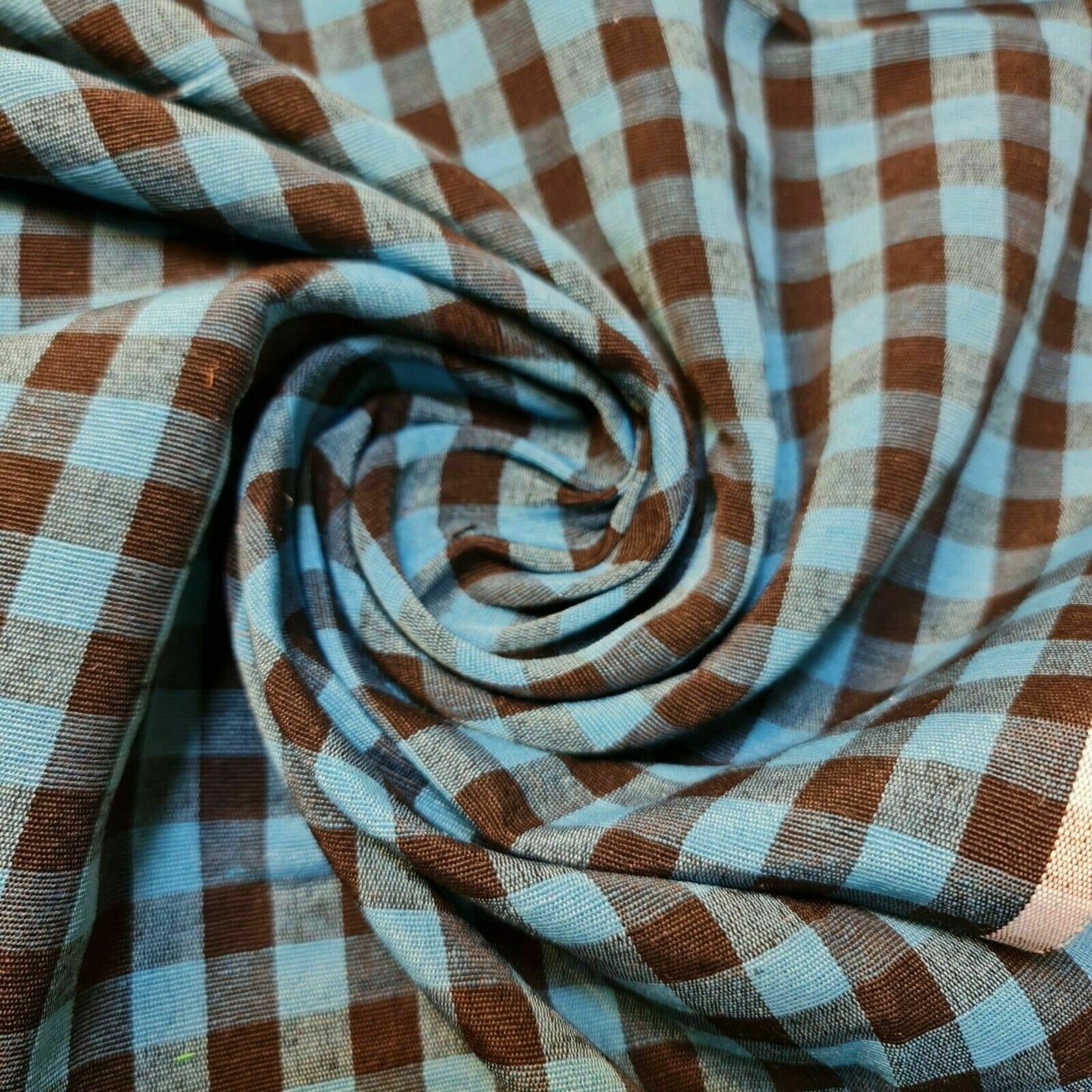 Premium 100 % Baumwolle Gingham 2" Khadi weicher Leinen Handwebstoff 42" Meterware