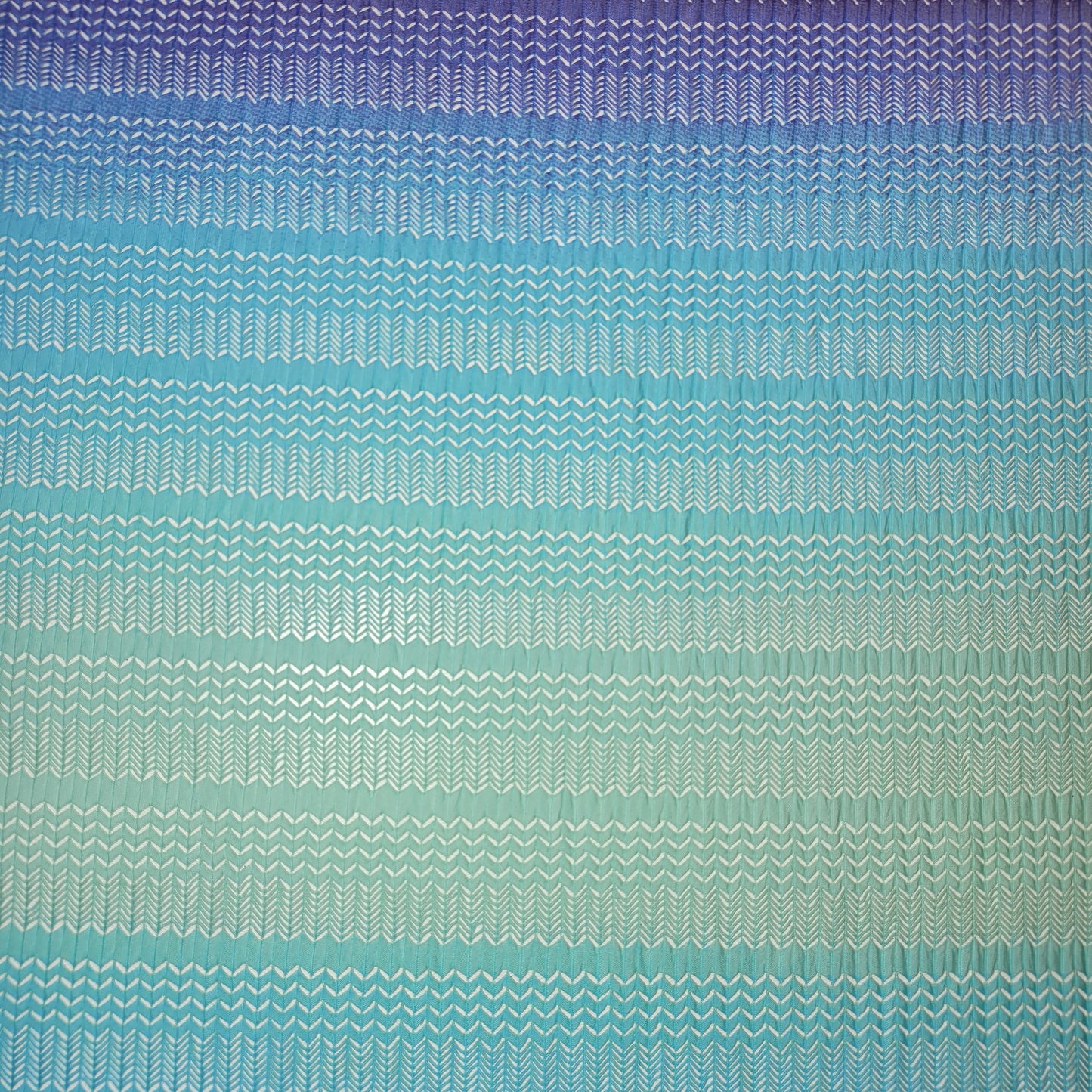 Aqua Ombre Lace Fabric Designer Dress Craft Material 58" By Meter