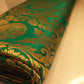 Ornamentaler Paisley Gold Metallic Druck Indischer Banarasi Brokat Stoff Meterware