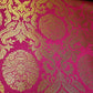 Ornamentaler Paisley Gold Metallic Druck Indischer Banarasi Brokat Stoff Meterware